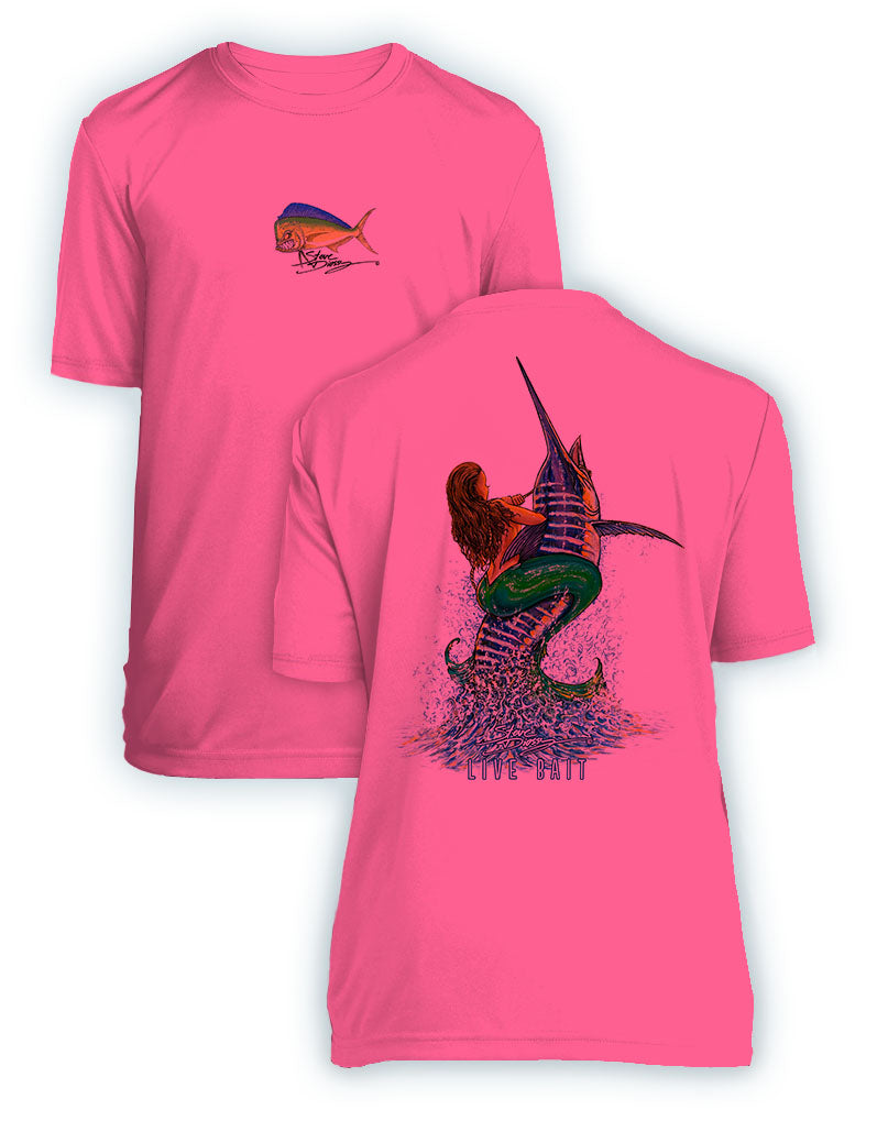 Live Bait- KIDS Short Sleeve Performance - 100% Polyester